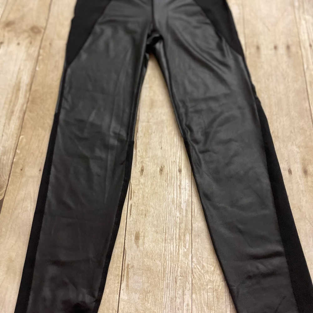 Gap Fit Girl’s Faux Leather Black Leggings